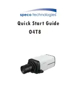 Предварительный просмотр 1 страницы Speco O4T8 Quick Start Manual