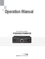 Preview for 1 page of Speco P120FACD Operation Manual