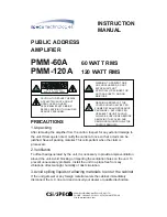 Preview for 1 page of Speco PMM-120A Instruction Manual