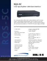 Предварительный просмотр 1 страницы Speco RQS-5C Specifications