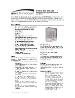 Preview for 1 page of Speco SG-WR150 Instruction Manual