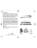 Предварительный просмотр 1 страницы Speco SP-100AWX-W Owner'S Manual