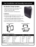 Предварительный просмотр 1 страницы Speco SP-5AWD Installation And Assembly Instructions