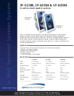 Speco SP-625BB Specification Sheet предпросмотр