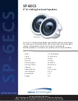 Speco SP-6ECS Specifications preview