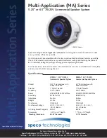 Предварительный просмотр 1 страницы Speco SP6MAT Specification Sheet