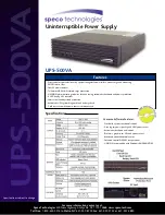 Speco UPS-500VA Specifications preview