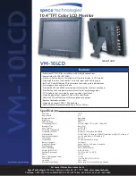 Speco VM-10LCD Specifications preview