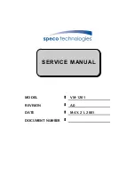 Preview for 1 page of Speco VM-1201 Service Manual