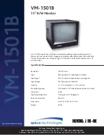 Preview for 1 page of Speco VM-1501B Specifications