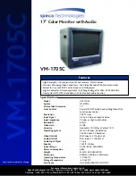 Speco VM-1705C Specifications preview