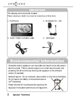 Предварительный просмотр 4 страницы Spectare SP 02171 User Manual