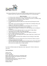 Preview for 1 page of Spectech SL209 User Manual