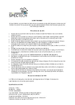 Preview for 4 page of Spectech SL209 User Manual