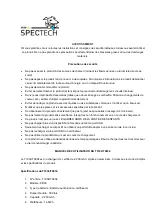 Preview for 4 page of Spectech T1034 User Manual