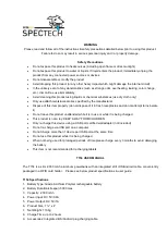 Preview for 1 page of Spectech T154 User Manual