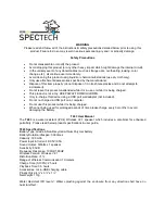 Preview for 1 page of Spectech T243 User Manual