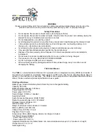 Spectech T249 User Manual preview