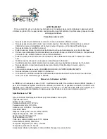 Preview for 4 page of Spectech T249 User Manual