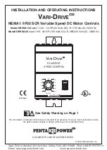 Spectech VARI-DRIVE KBWM-120 Installation And Operating Instructions Manual preview