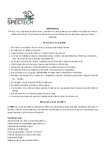 Предварительный просмотр 8 страницы Spector SPECTECH HW114 User Manual