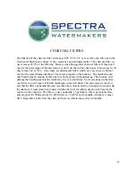 Preview for 48 page of Spectra Watermakers NEWPORT 400 Mk II Installation & Owner'S Manual