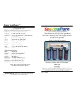 Spectra Watermakers THE MAXCAP RO/DI System Installation And Operating Manual preview