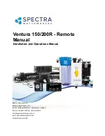 Spectra Watermakers VENTURA 150 Installation And Operation Manual preview