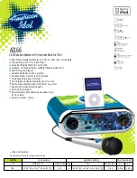 Spectra American Idol AI166 Specifications preview