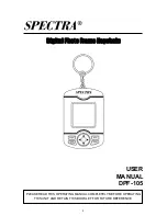 Preview for 1 page of Spectra DPF-105 User Manual