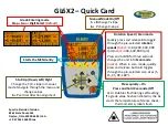 Spectra GL6X2 Quick Card User Manual предпросмотр