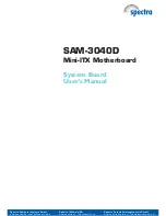 Preview for 1 page of Spectra SAM-3040D User Manual