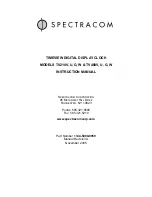 Spectracom TV210G Instruction Manual preview