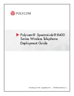 SpectraLink 8400 Series Deployment Manual предпросмотр