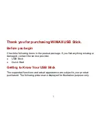 Preview for 9 page of Spectranet WiMAX USB Stick Quick Start Manual