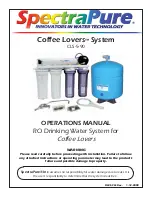 SpectraPure Coffee Lovers System CLS-5-90 Operation Manual preview