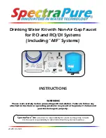 SpectraPure Drinking Water Kit Instructions Manual preview