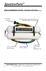 Preview for 6 page of SpectraPure Eliminator RO 100-BASIC Installation And Operating Manual