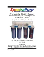 SpectraPure Maxcap DI Installation And Operating Manual предпросмотр