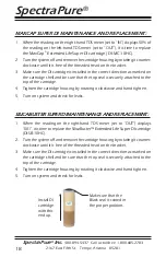 Preview for 18 page of SpectraPure MaxCap MC-RODI-180-10-MF Installation And Operating Manual