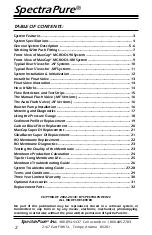 Preview for 2 page of SpectraPure MaxCap MC-RODI-180-AF Installation And Operating Manual