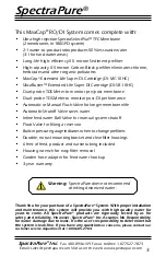 Preview for 3 page of SpectraPure MaxCap MC-RODI-180-AF Installation And Operating Manual