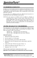 Preview for 23 page of SpectraPure MaxCap MC-RODI-180-AF Installation And Operating Manual