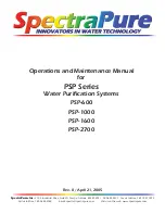 Предварительный просмотр 1 страницы SpectraPure PSP-1000 Operation And Maintenance Manual