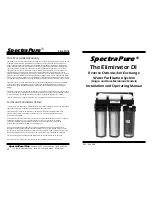 Preview for 1 page of SpectraPure The Eliminator DI Installation And Operating Manual