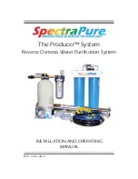 SpectraPure The Producer System Installation And Operating Manual предпросмотр