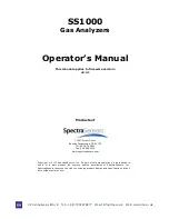 Предварительный просмотр 4 страницы Spectrasensors SS1000 Operator'S Manual