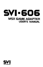 Spectravideo SVI-606 User Manual preview