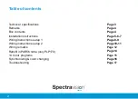 Preview for 2 page of Spectravision Adagio Pro Series Owner'S Manual