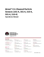 Предварительный просмотр 2 страницы Spectris Particle Measuring Systems Airnet II 201-4 Operation Manual